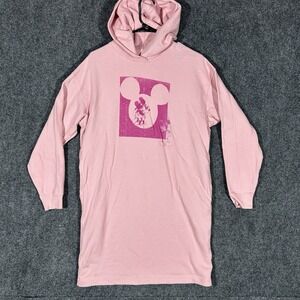 Mickey Mouse Adult Womens Regular Size XS‎ Pink Hooded Sweater Pullover